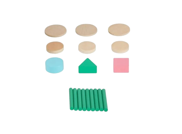 Cub de activitati Montessori cu forme geometrice, 12 luni + [3]