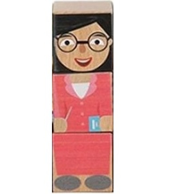 Cuburi din lemn tip puzzle, meserii - KABI [3]