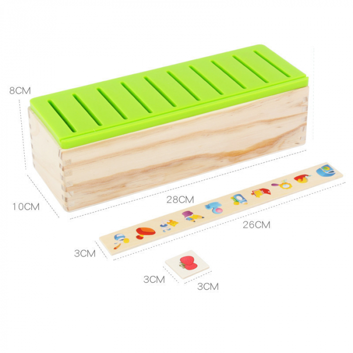 Cutie de clasificare a cunostintelor, lemn, Sortator Montessori pentru Dezvoltarea Gandirii Copilului, 3 ani+, EduJucarii [9]