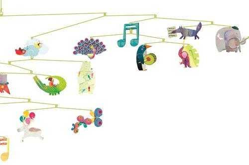 Decoratie mobila Animale vesele, Djeco [4]