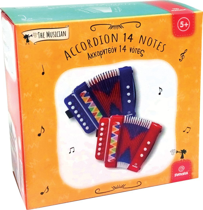 Instrument muzical acordeon albastru [2]