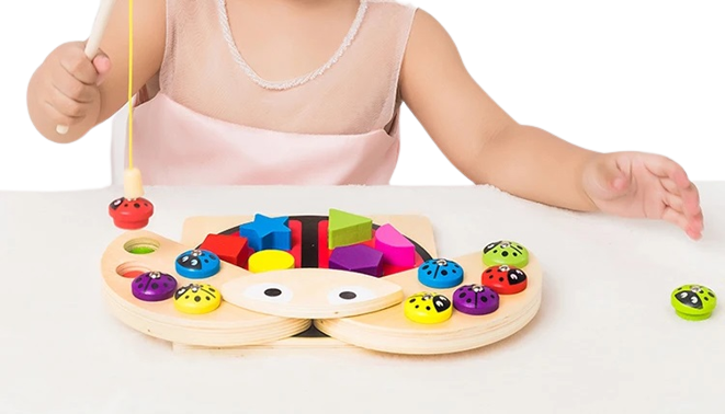 Joc 2 in 1  de pescuit si sortare,  Montessori, Gargarita, 2 ani+ [7]