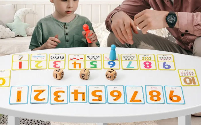 Joc aritmetic cu carduri, pioni si zaruri, Number sense, 5 in 1, 3 ani+, EduJucarii [6]