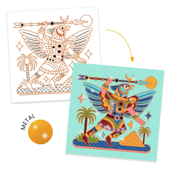 Joc creativ de colorat Animale razboinice, Djeco [3]