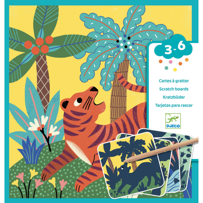 Joc creativ de razuit Animale mari pentru cei mici, Djeco [2]