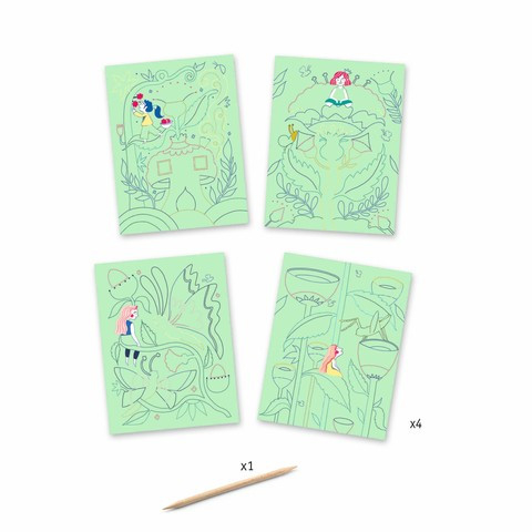 Joc creativ de razuit Flori in gradina, Djeco [3]