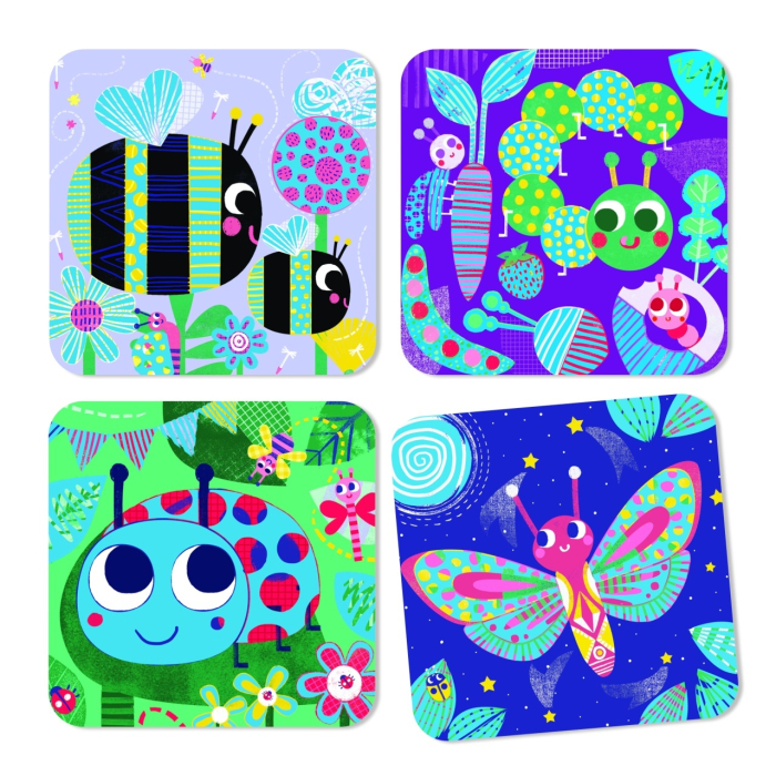 Joc creativ de razuit Insecte prietenoase, Djeco [5]