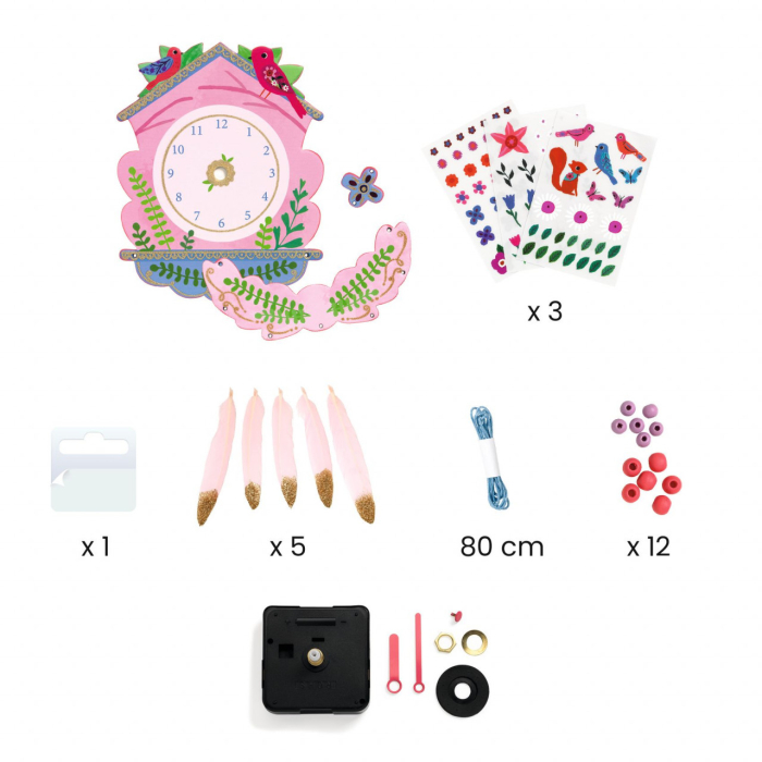 Joc creativ DIY Ceas de perete, Djeco [8]