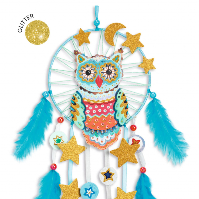 Joc creativ DIY Dreamcatcher bufnita, Djeco [10]