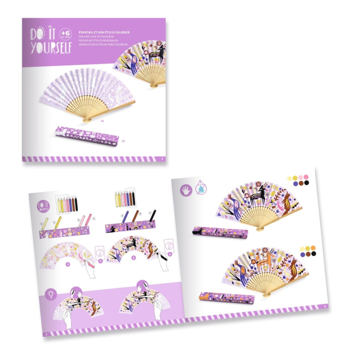 Joc creativ DIY Evantai Frumusetea padurii, Djeco [7]