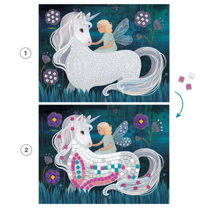 Joc creativ mozaic Unicornul fermecat, Djeco [6]