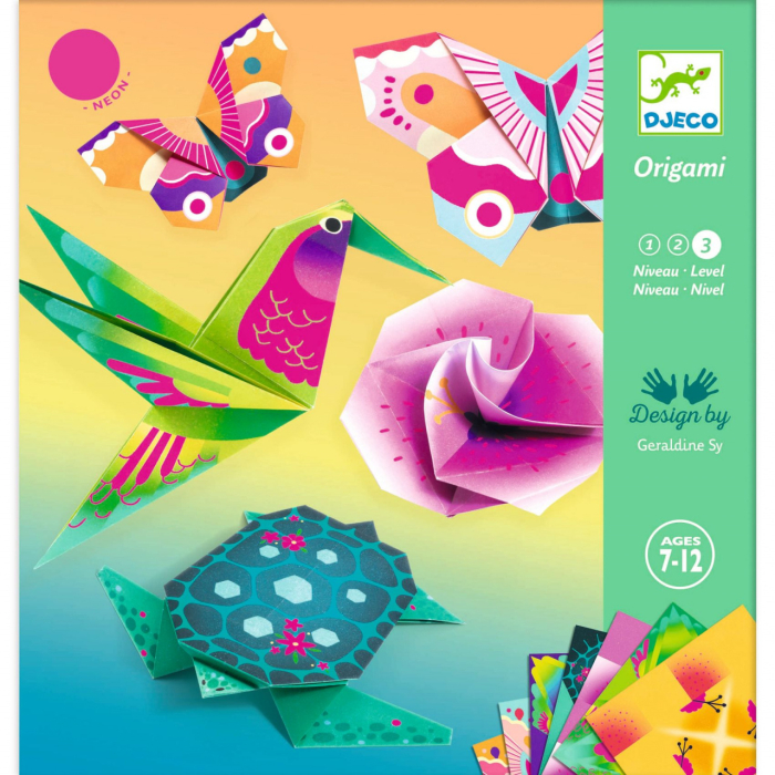 Joc creativ origami Animale si flori exotice, Djeco [2]