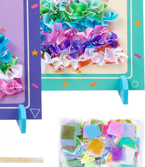 Joc Creativ si educativ pentru copii, Broderie pe Fusta Printesei blonde, 5 ani+, Edujucarii [5]