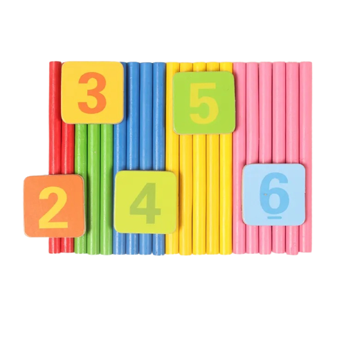 Joc de aritmetica cu cifre, simboluri matematice magnetice si betisoare din lemn in cutie metalica, 75 piese , Edujucarii [9]