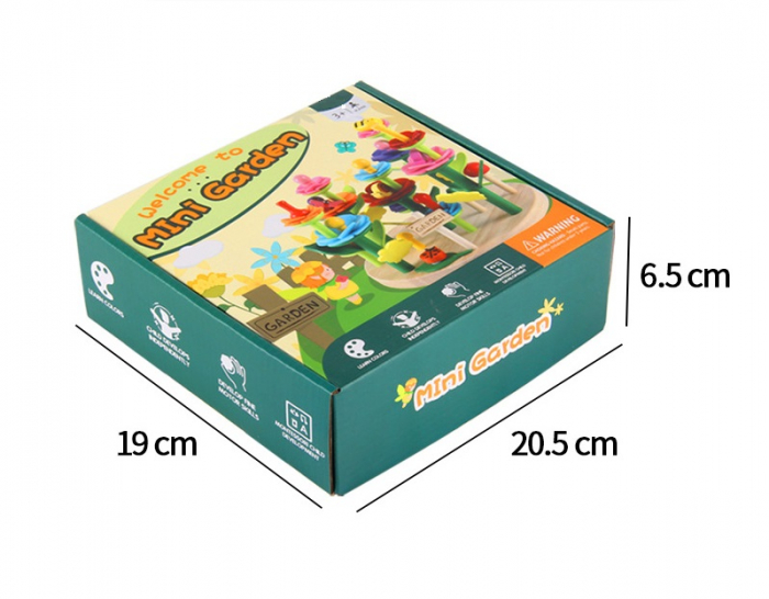 Joc de creativitate, sortare si stivuire, Gradina de flori, Montessori, 3 ani+, EduJucarii [11]