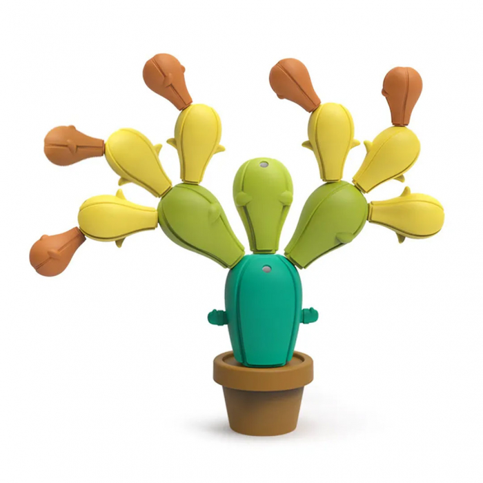 Joc de echilibru Cactus, Constructii creative, Indemanare, 3 ani, multicolor, 18 piese [3]