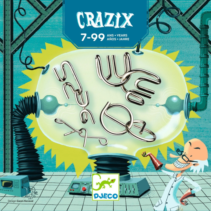 Joc de logica Crazix 6 jocuri metalice, Djeco [7]