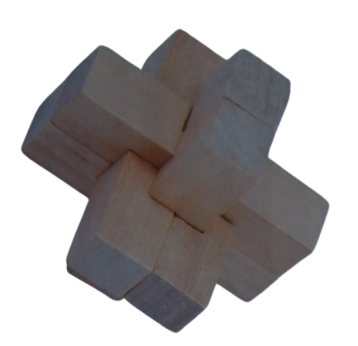 Joc de logica IQ, Set 6 piese, Lu Ban Lock, Demonteaza si monteaza [3]