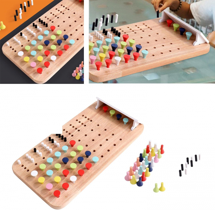Joc de Memorie si Inteligenta, Mastermind pentru Copii si Adulti, Montessori, 146 piese, + 7 ani, EduJucarii [4]