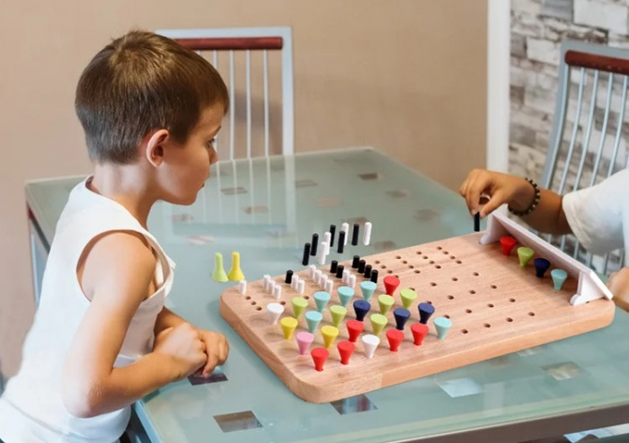 Joc de Memorie si Inteligenta, Mastermind pentru Copii si Adulti, Montessori, 146 piese, + 7 ani, EduJucarii [6]