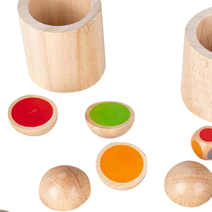 Joc de memorie si potrivire a culorilor, Memory Dice, lemn, Montessori, 3 ani+, Edujucarii [5]