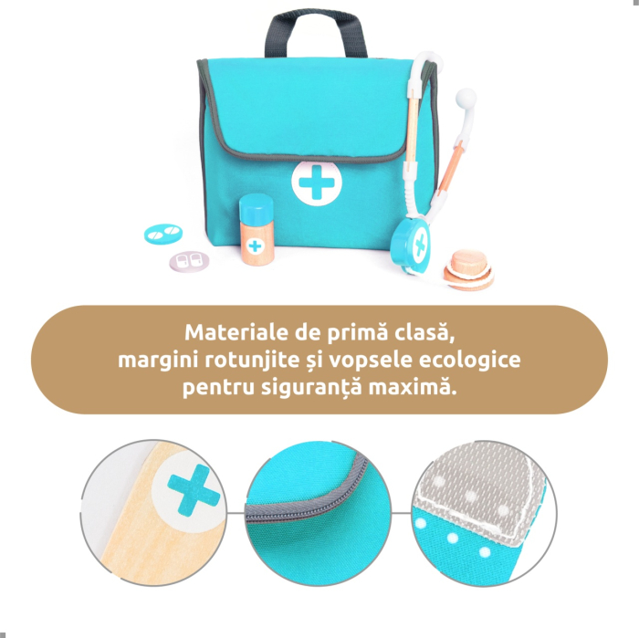Joc de rol Mini trusa de doctor turcoaz, UMU Toys [5]