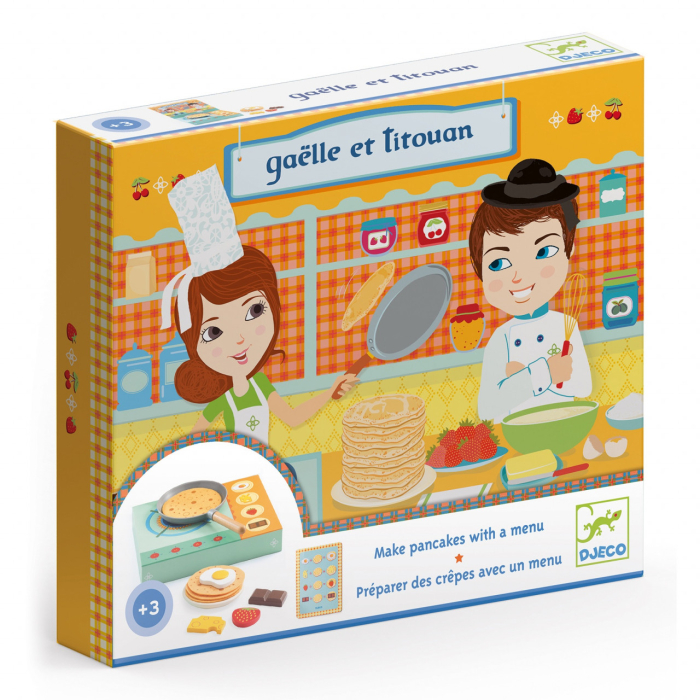 Joc de rol Set de preparat clatite Gaelle si Titouan, Djeco [2]