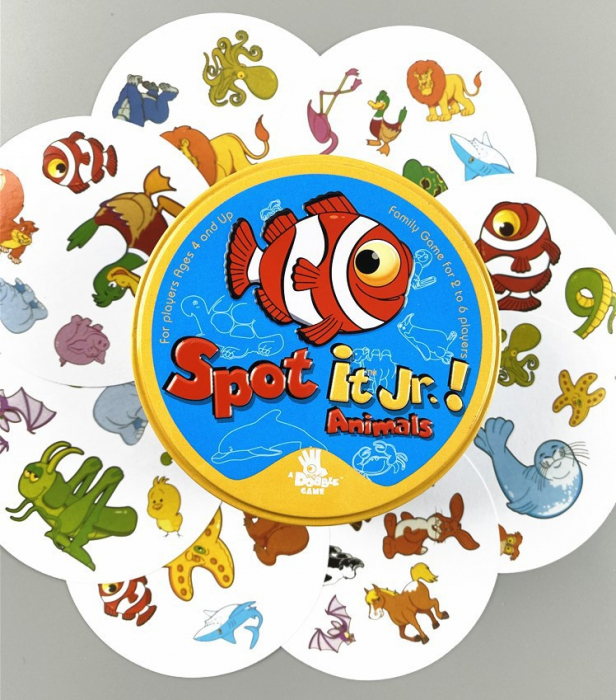 Joc de societate - Spot It Junior Animals, Dobble game, 31 carti, 4 ani, 2-6 jucatori [2]