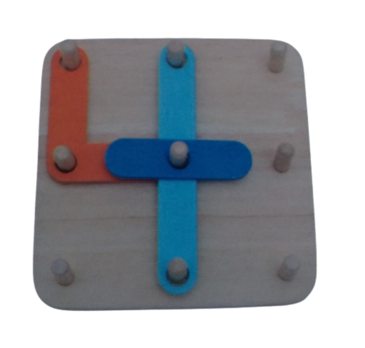 Joc din lemn, Montessori, Geoboard cu litere si cifre [3]