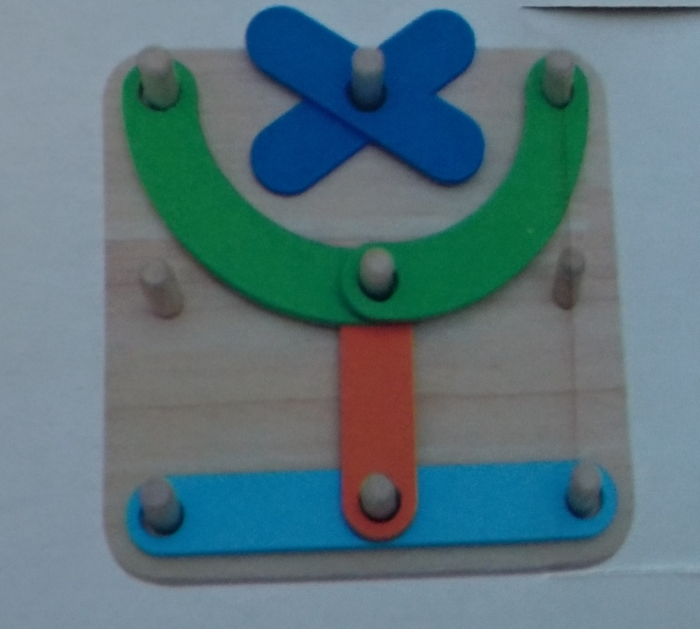 Joc din lemn, Montessori, Geoboard cu litere si cifre [2]