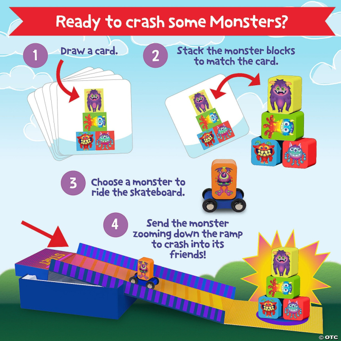 Joc distractiv de asociere si motricitate cu mostruleti haiosi, Crash Monsters [3]