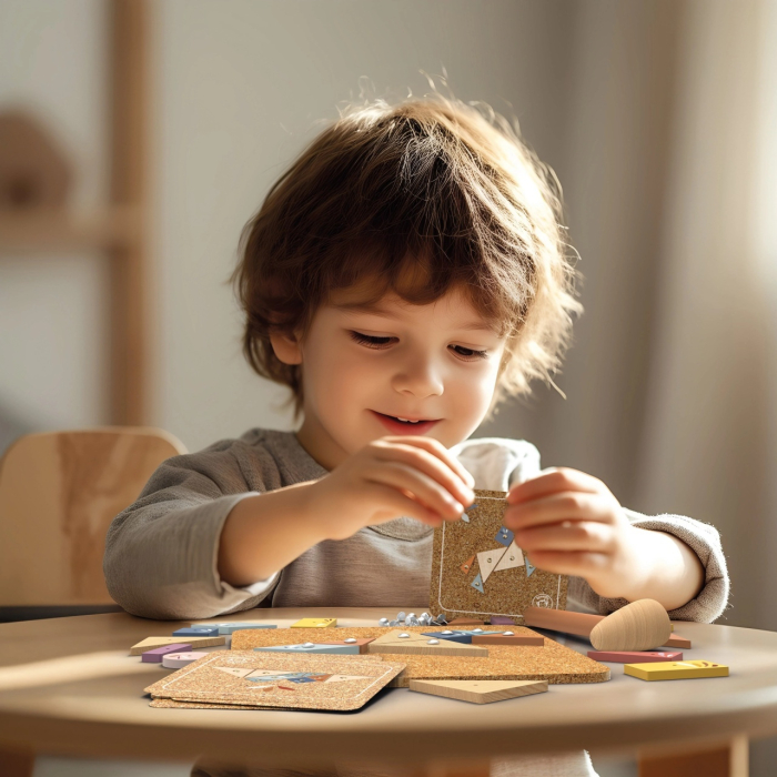Joc educativ cu ciocanel si panou din pluta, Speedy Monkey [2]