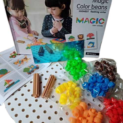 Joc educativ de dezvoltare a imaginatiei si creativitatii, Mozaic 2D, 3D,  3 ani+, Edujucarii [4]