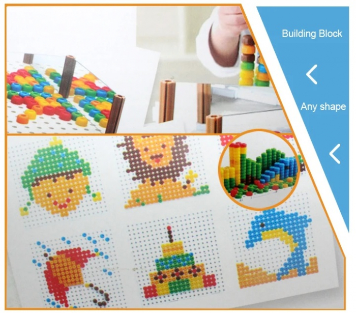 Joc educativ de dezvoltare a imaginatiei si creativitatii, Mozaic 2D, 3D,  3 ani+, Edujucarii [19]