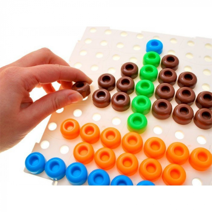 Joc educativ de dezvoltare a imaginatiei si creativitatii, Mozaic 2D, 3D,  3 ani+, Edujucarii [18]