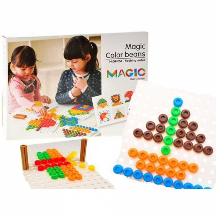 Joc educativ de dezvoltare a imaginatiei si creativitatii, Mozaic 2D, 3D,  3 ani+, Edujucarii [2]