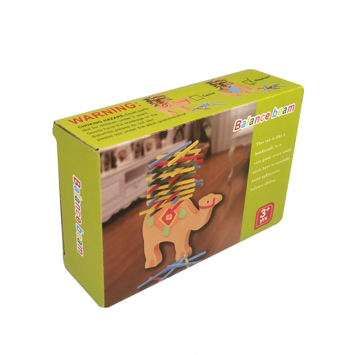 Joc educativ de echilibru, Model elefant, Lemn, Multicolor, 41 piese [8]
