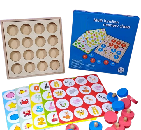 Joc educativ de memorie  si asociere „Multi Function Memory Chess”, 3 ani+, EduJucarii [6]