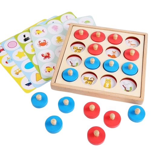 Joc educativ de memorie  si asociere „Multi Function Memory Chess”, 3 ani+, EduJucarii [1]