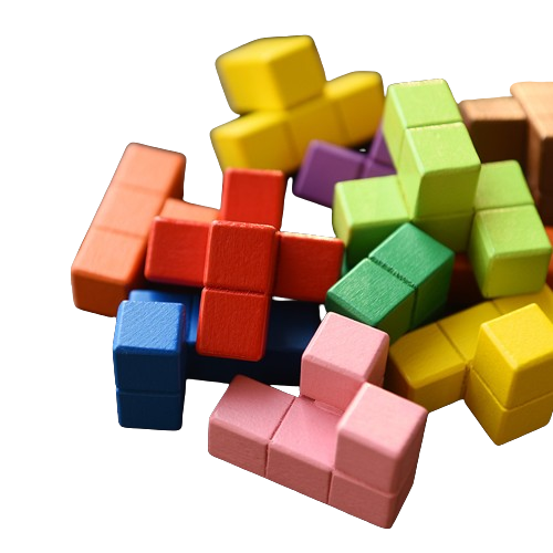 Joc educativ de potrivire forme, Turn tetris, lemn, Montessori, 3 ani+, EduJucarii [9]