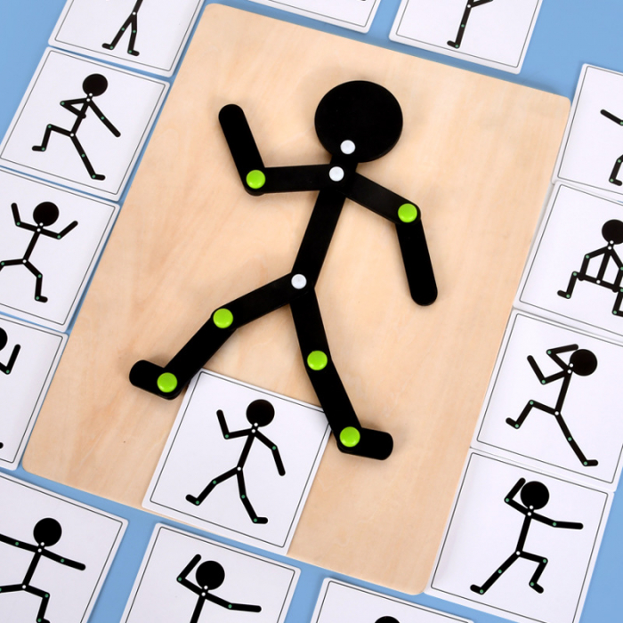 Joc Educativ din lemn, Montessori, Sports Figures, Figurina Structura Corpului Uman, 3 ani+, EduJucarii [8]