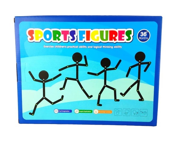 Joc Educativ din lemn, Montessori, Sports Figures, Figurina Structura Corpului Uman, 3 ani+, EduJucarii [11]