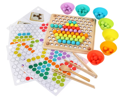 Joc educativ Montessori din lemn, pentru memorie, potrivire si sortare, 3 ani + [1]