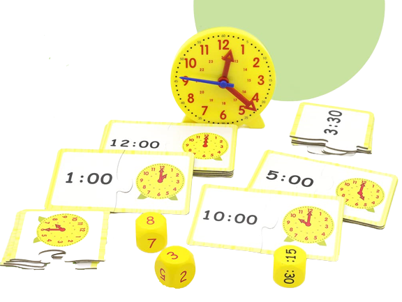 Jocul Educativ Montessori pentru Copii, Ceasul, 28 Piese, 3 Ani [3]
