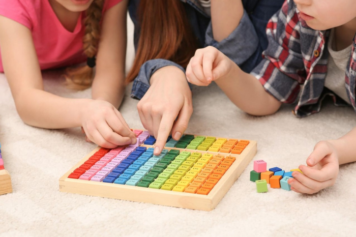 Joc educativ pentru copii, Tabla inmultirii, Montessori, 5 ani+, EduJucarii [6]
