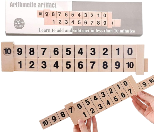 Joc educativ pentru operatii matematice, lemn, Arithmetic Artifact, 3 ani+, EduJucarii [6]