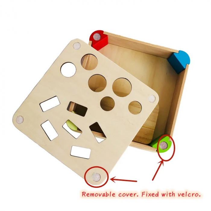 Joc interactiv din lemn, culege morcovi si pescuieste, Montessori, pentru motricitate fina si potrivirea formelor,  2 ani +, EduJucarii [5]