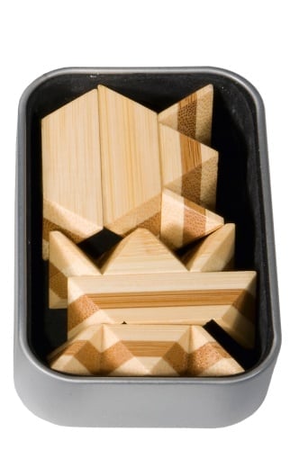 Joc logic IQ 3D Puzzle in cutie metalica Star, Fridolin [3]