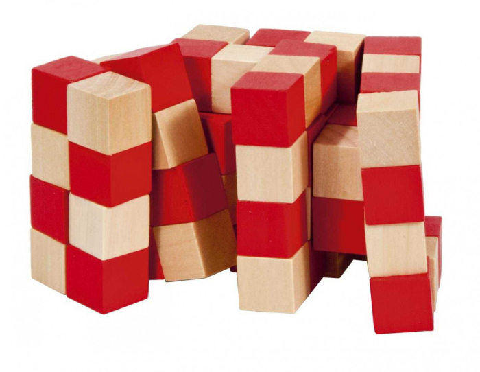 Joc logic IQ 3D Puzzle rosu&natural Anaconda, Fridolin [4]