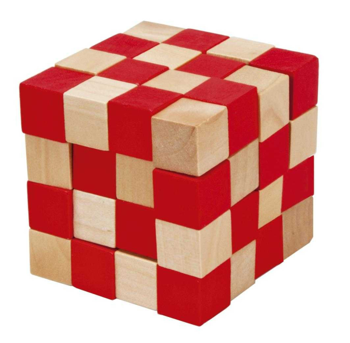Joc logic IQ 3D Puzzle rosu&natural Anaconda, Fridolin [1]